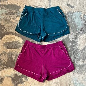 Women's Teal and Purple Shorts
